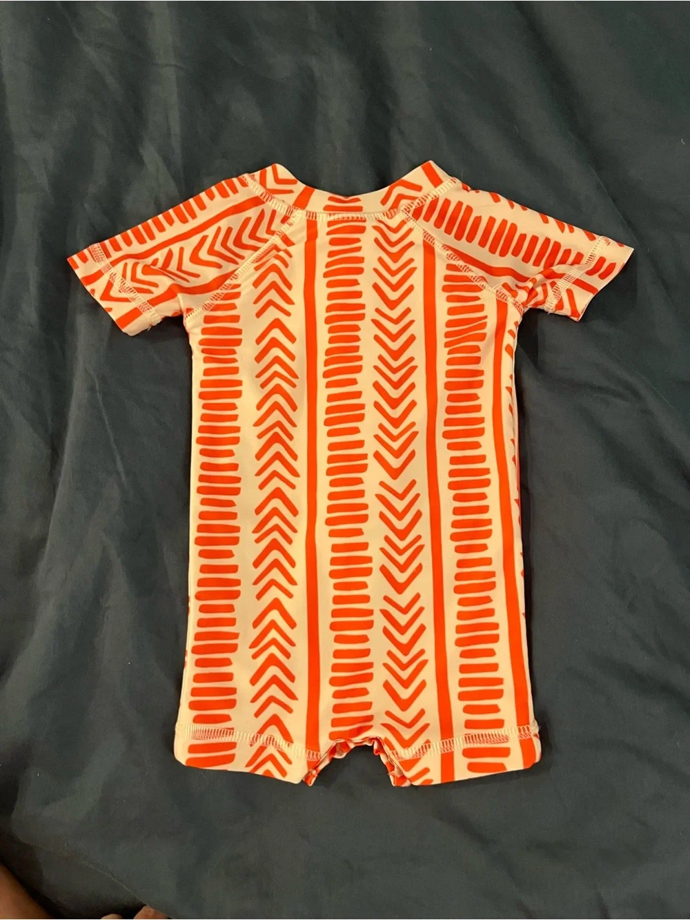 Kate Quinn Unisex Baby Short Zip Front Rash Guard Shortie 0-3 Months Boho Stripe